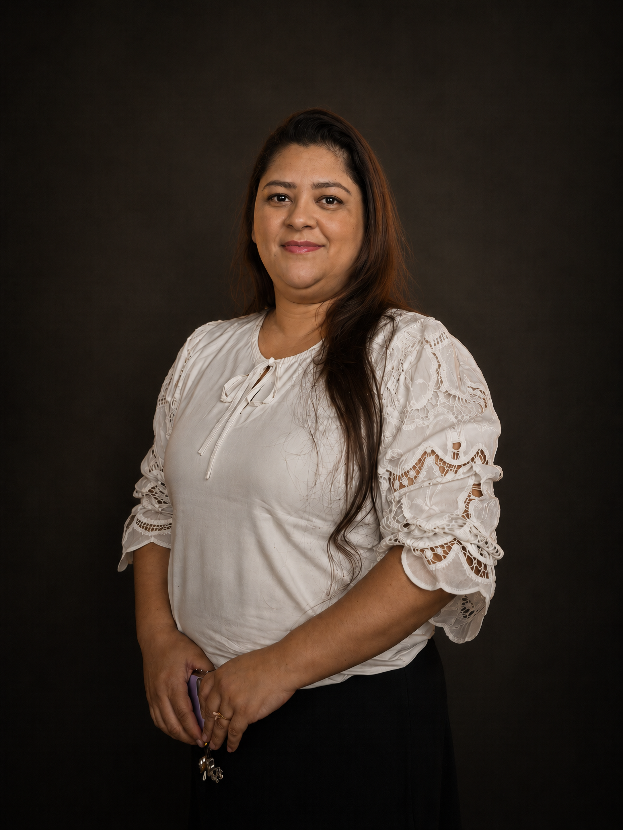 Retrato de Andréa Márcia, artesã do ateliê NBY